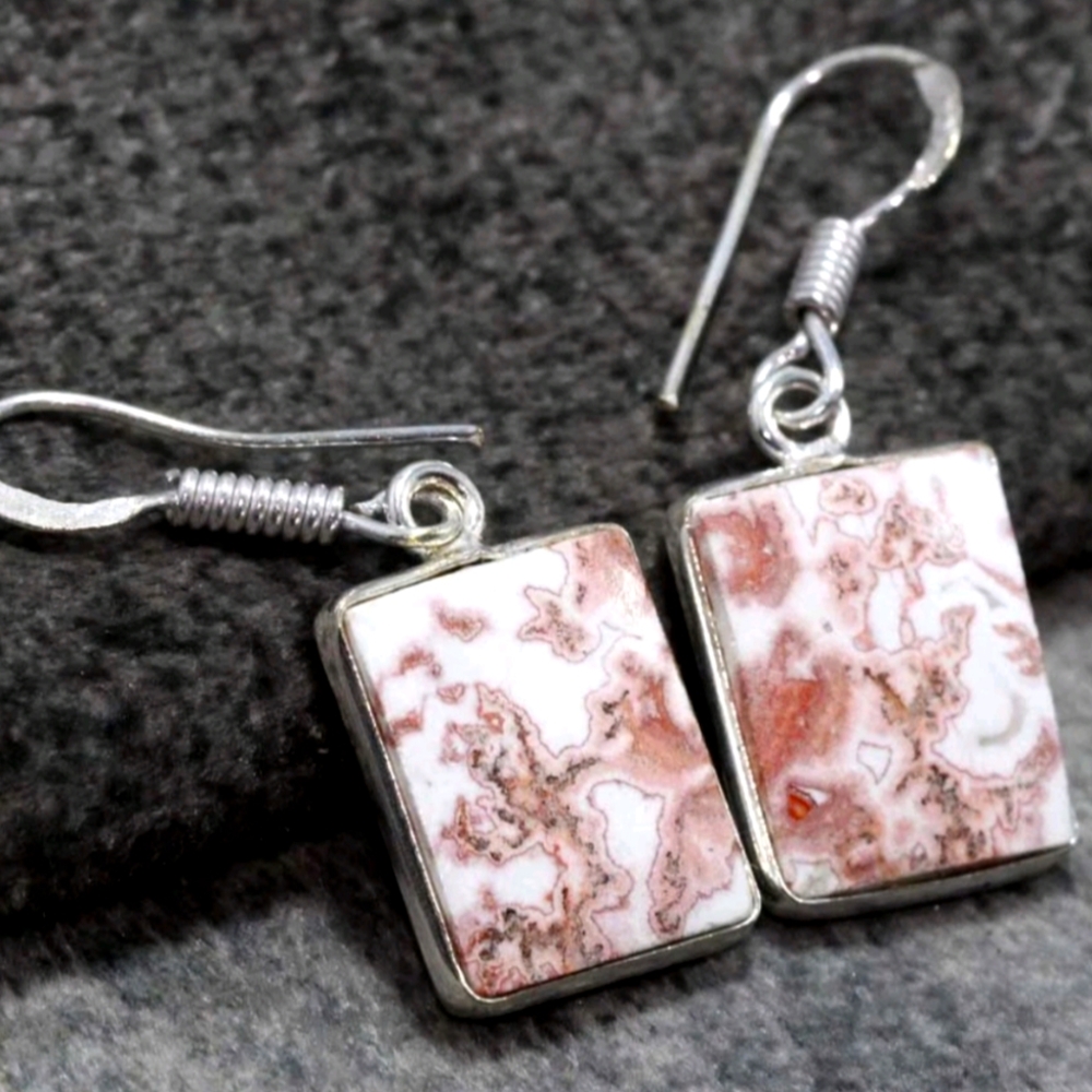 Elegant Mexican Laguna Lace 925 Earrings